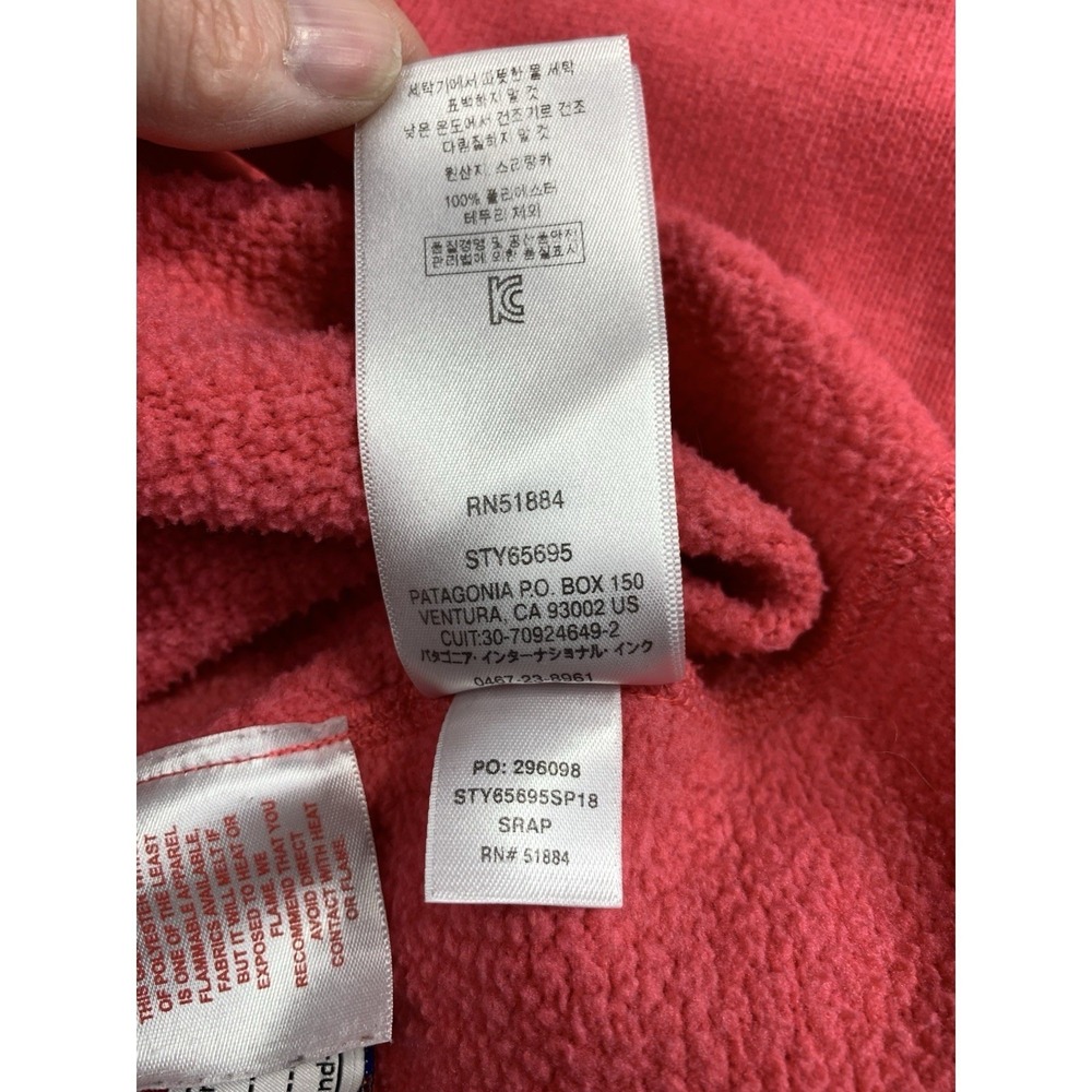 Patagonia Better Sweater 1/4 Zip Youth XL 14 Pink Fleece Pullover - Picture 9 of 10